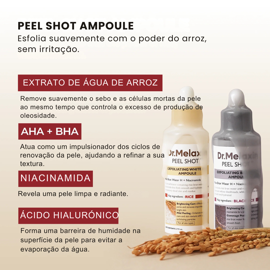 Pack de Peeling Coreano 2x1 - Esfoliação + Hidratação Profunda