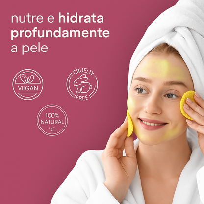 Almofadas iluminadoras de cúrcuma e ácido kójico